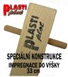 Tyč k plastovému plotu systému PLASTIplot ® hoblovaná, impregnovaná